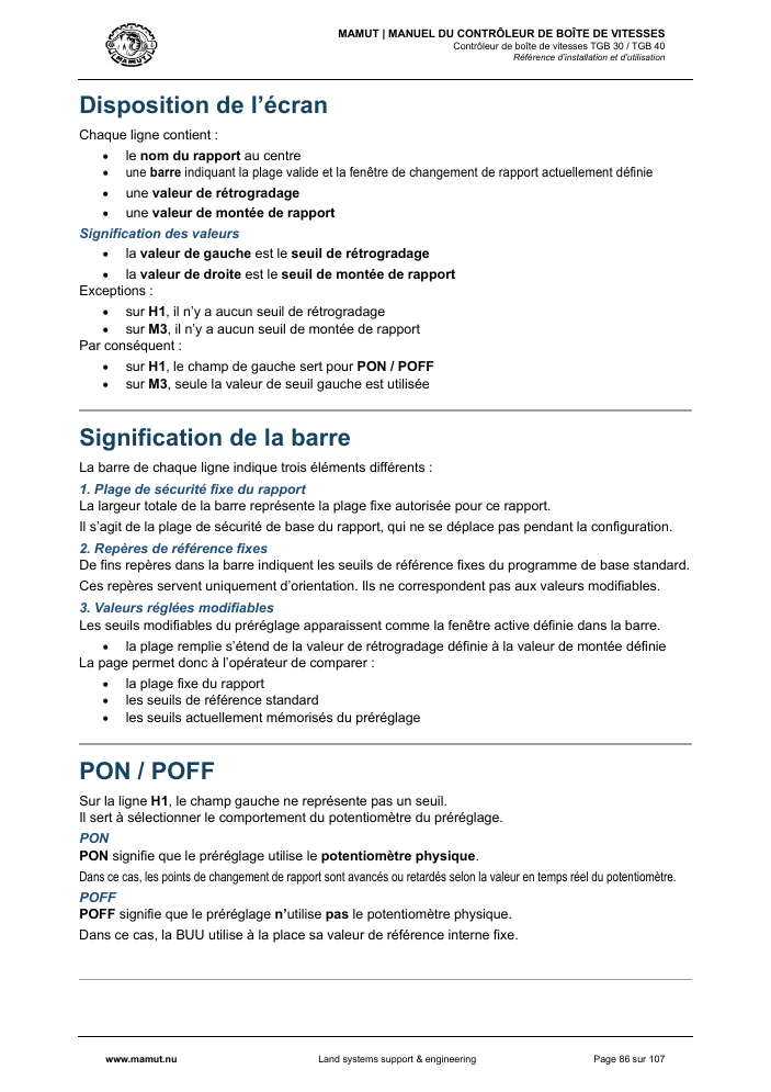 MAMUT TGB Manual page 86