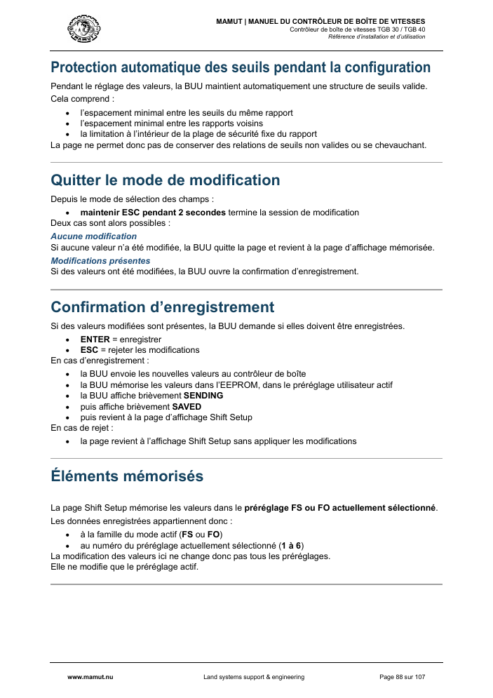 MAMUT TGB Manual page 88
