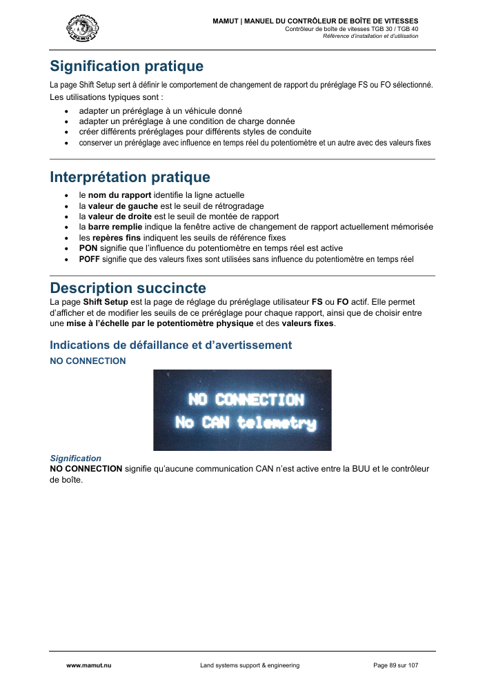 MAMUT TGB Manual page 89