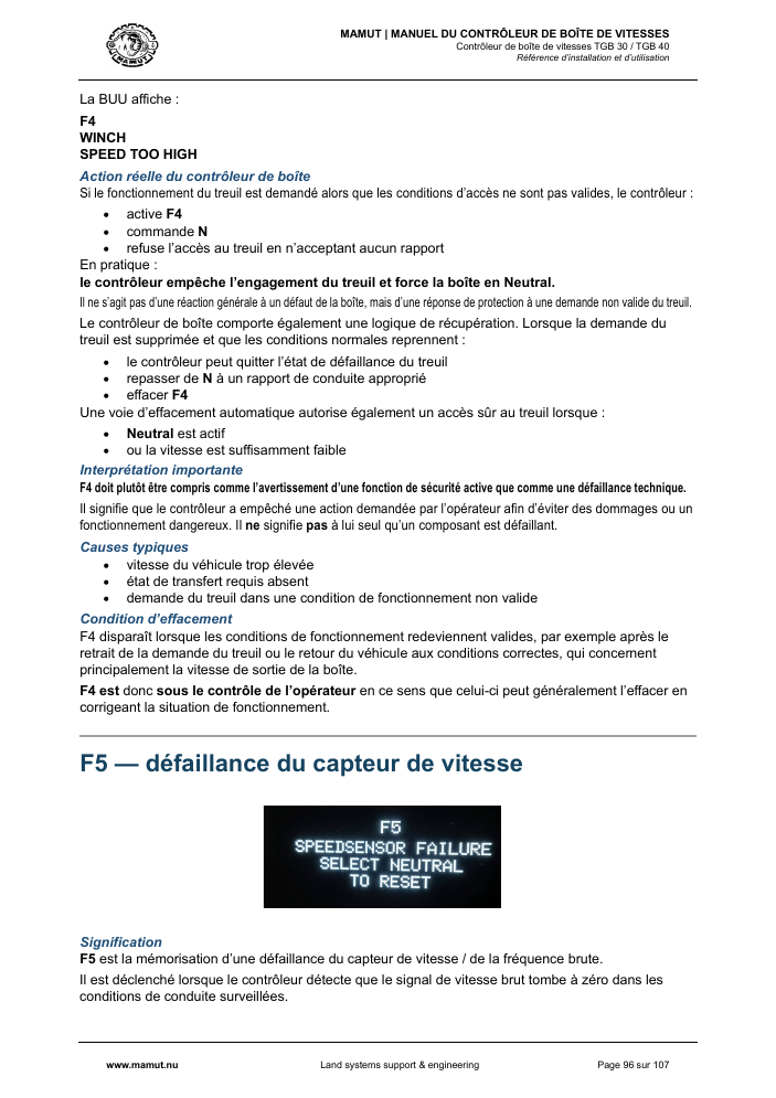 MAMUT TGB Manual page 96