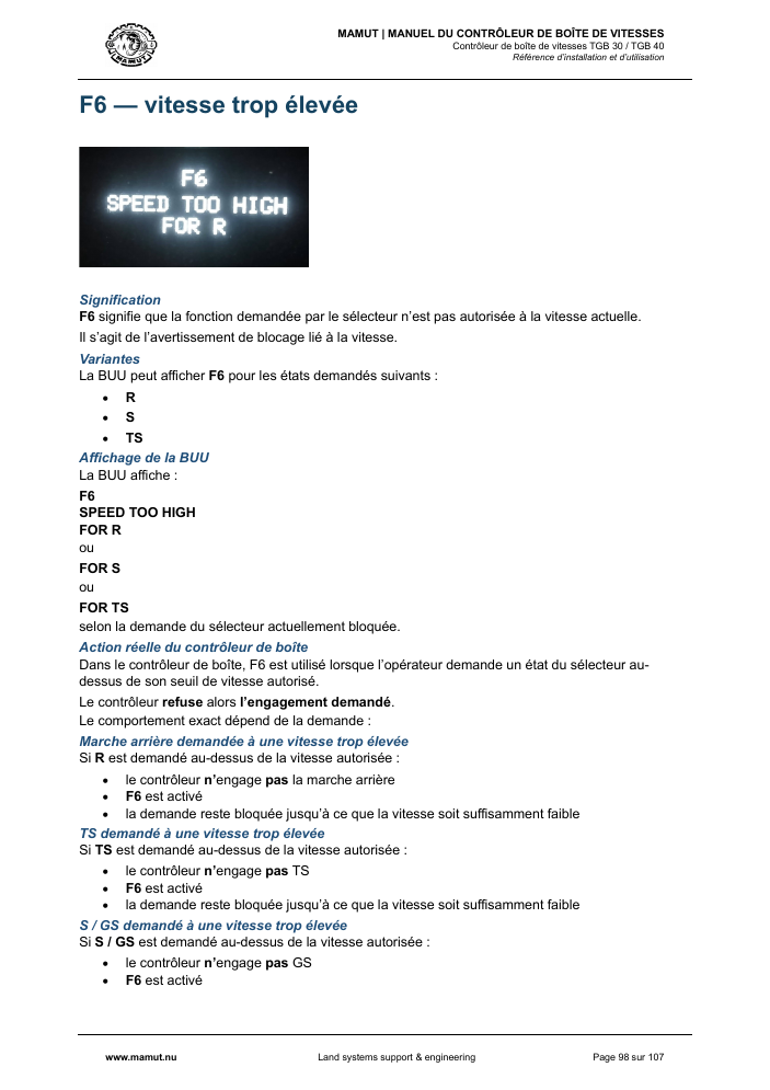 MAMUT TGB Manual page 98