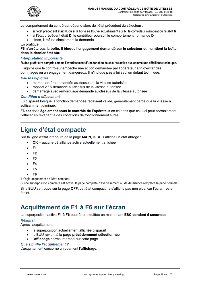 MAMUT TGB Manual page 99