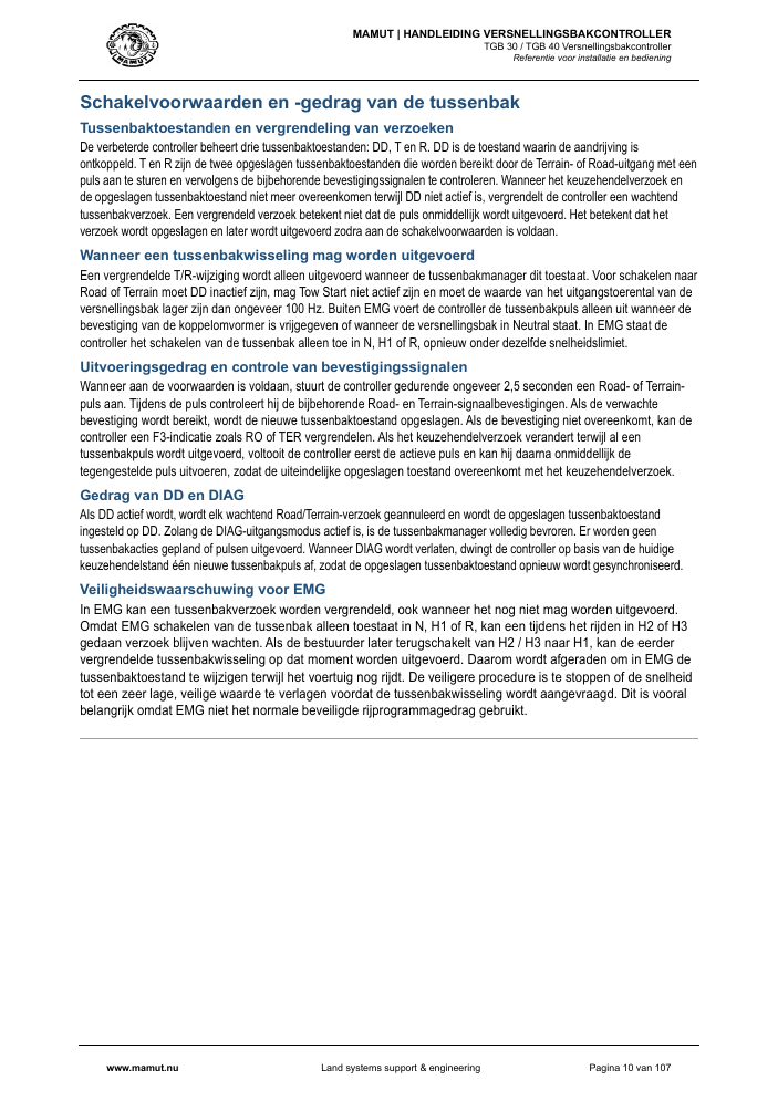 MAMUT TGB Manual page 10