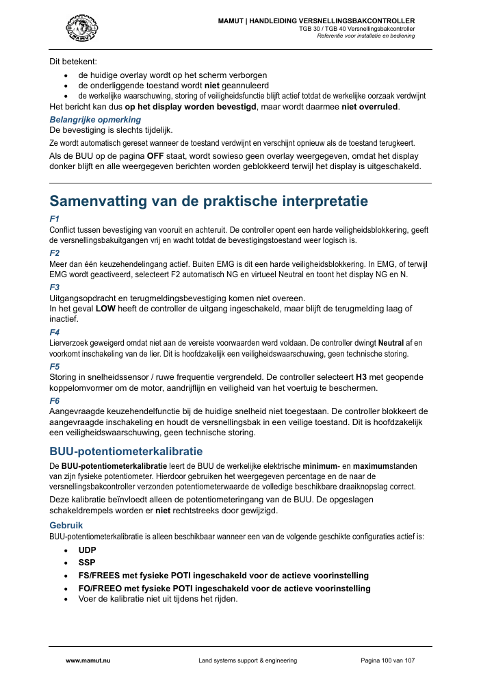 MAMUT TGB Manual page 100