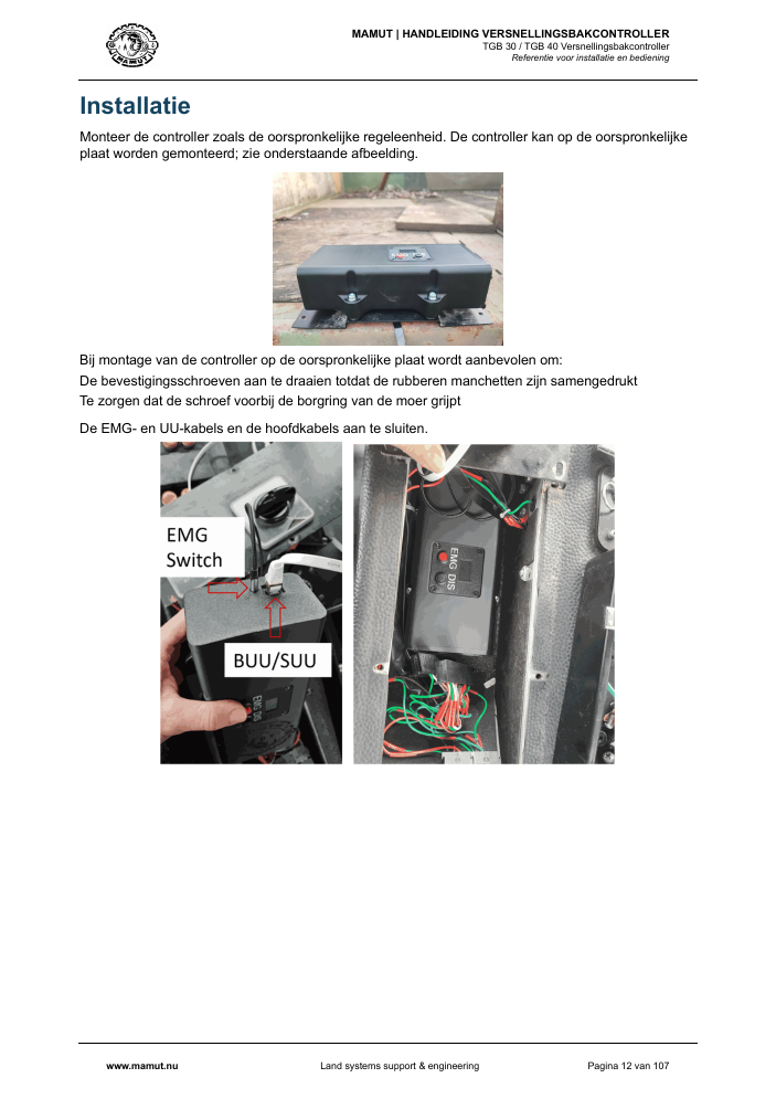 MAMUT TGB Manual page 12