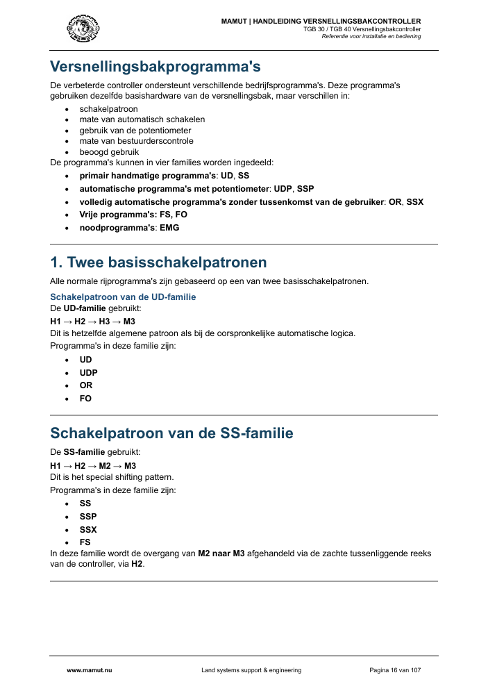 MAMUT TGB Manual page 16