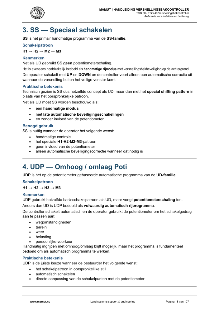 MAMUT TGB Manual page 18