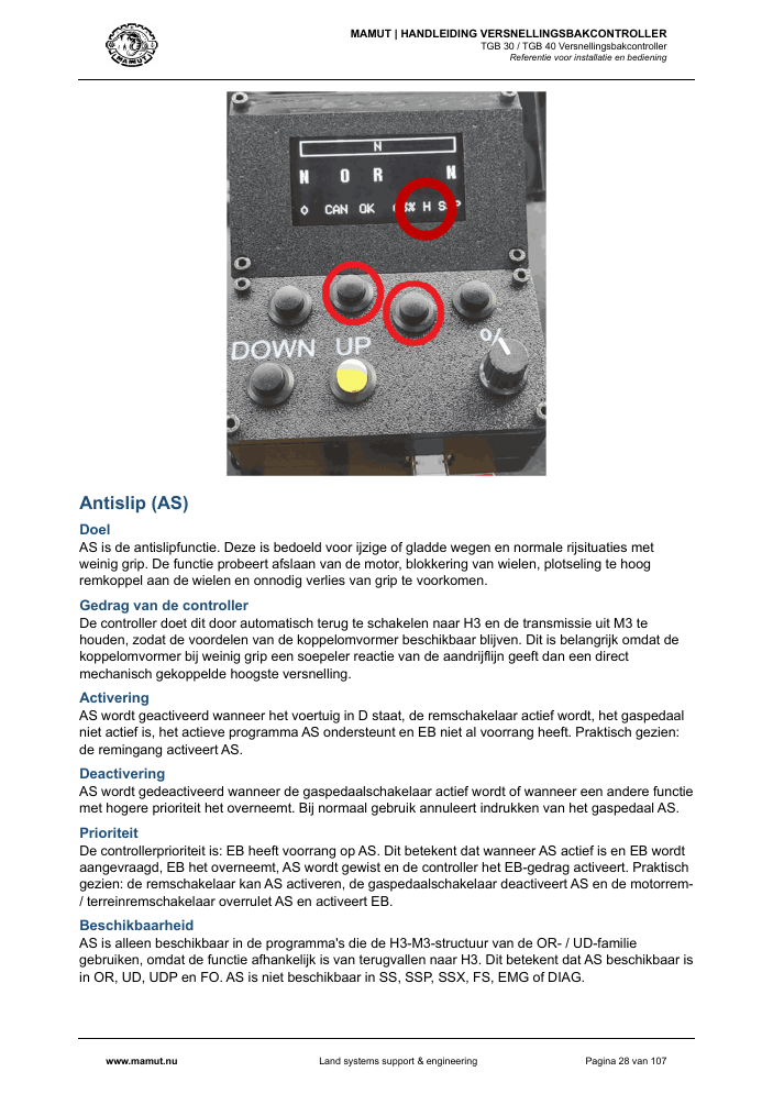 MAMUT TGB Manual page 28