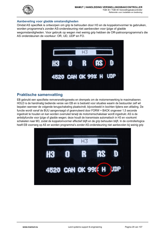 MAMUT TGB Manual page 29