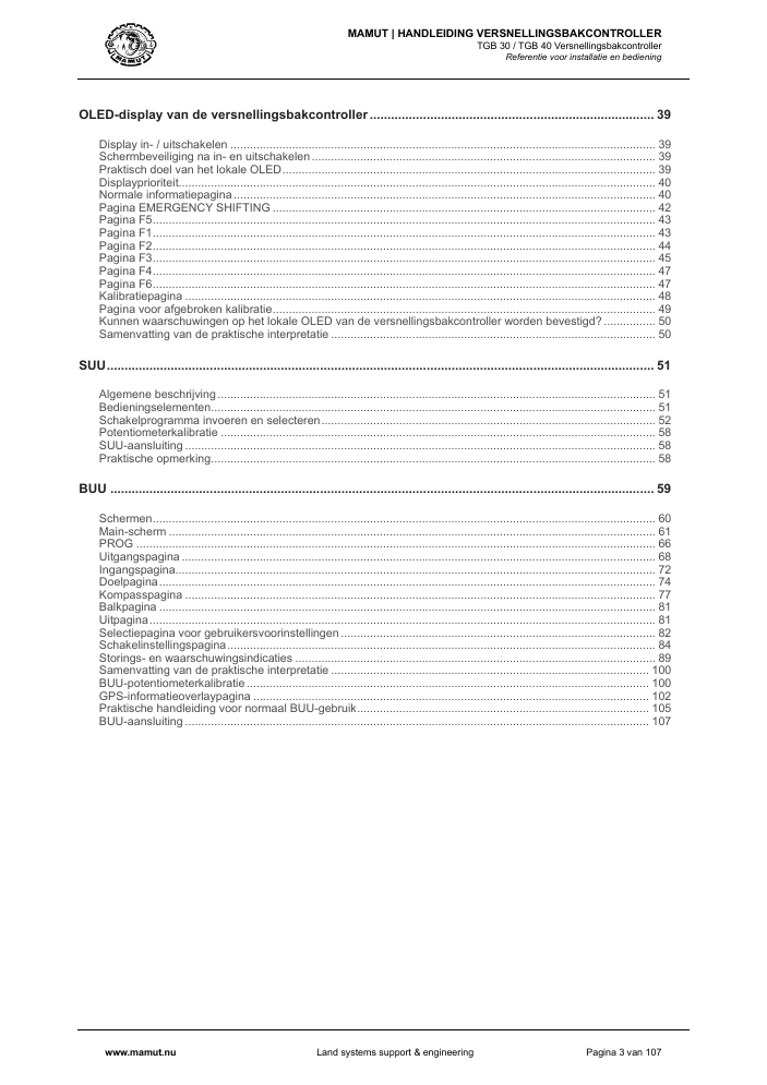 MAMUT TGB Manual page 3