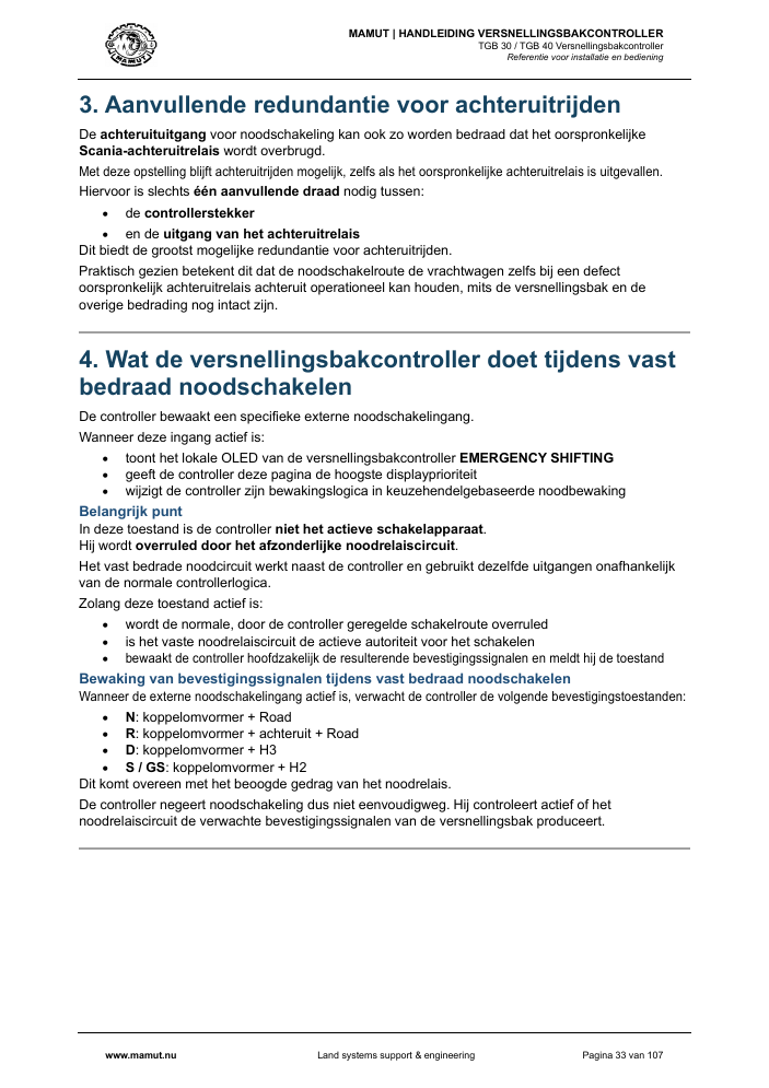 MAMUT TGB Manual page 33