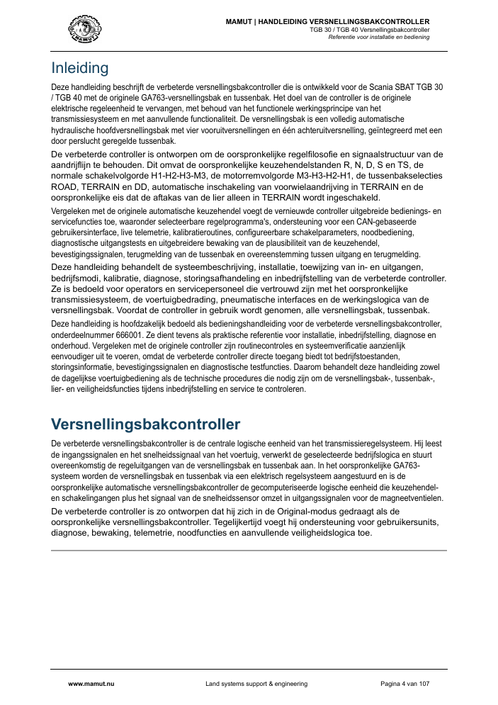 MAMUT TGB Manual page 4