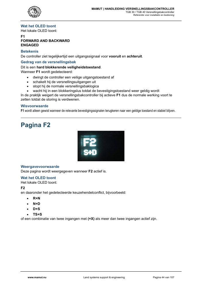 MAMUT TGB Manual page 44