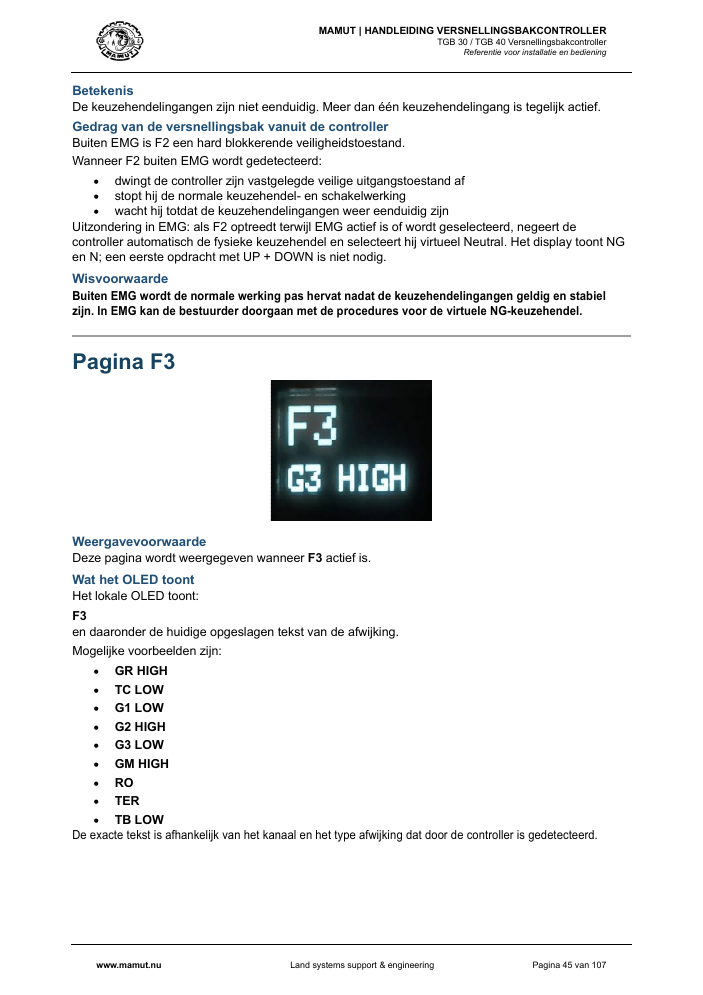 MAMUT TGB Manual page 45