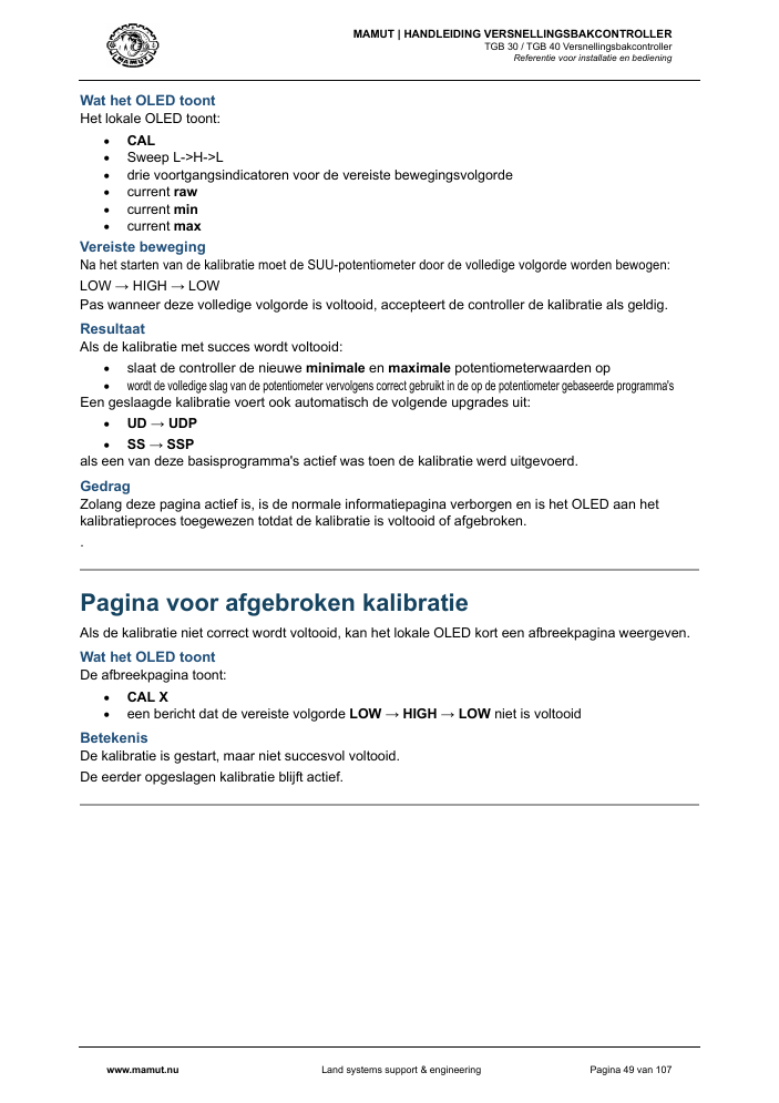 MAMUT TGB Manual page 49