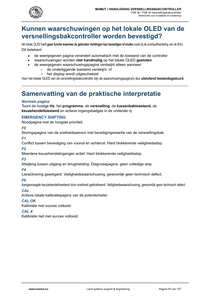 MAMUT TGB Manual page 50