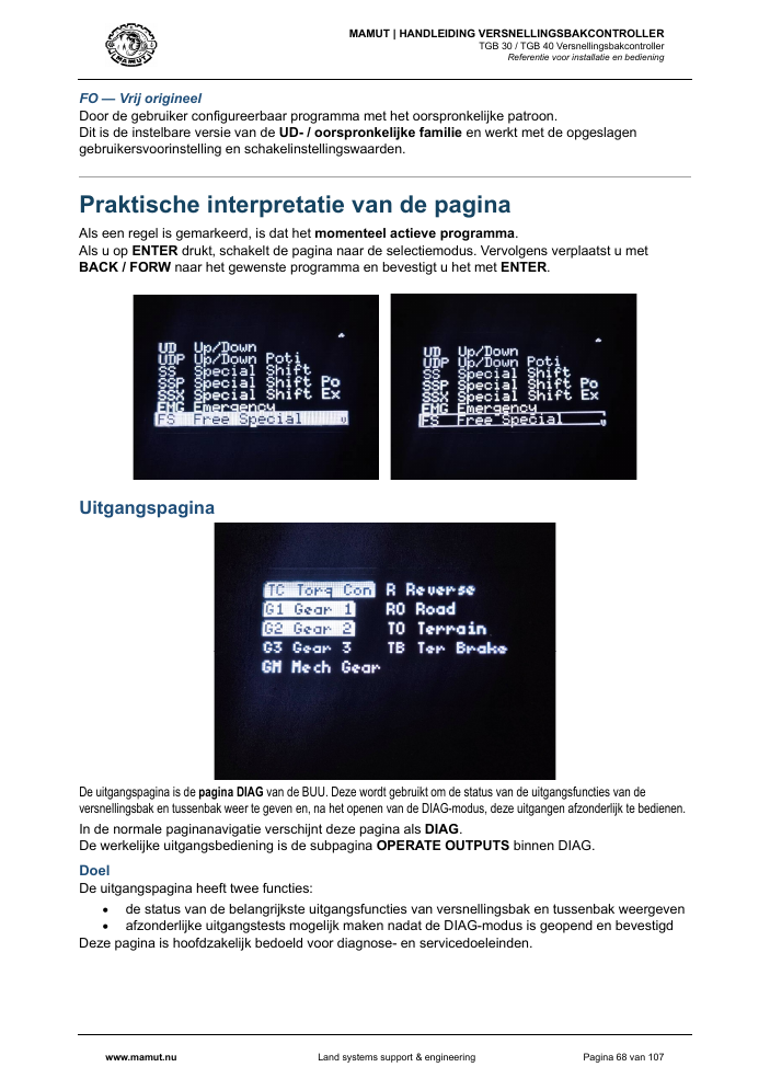 MAMUT TGB Manual page 68
