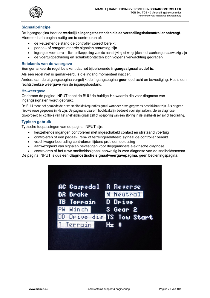 MAMUT TGB Manual page 73