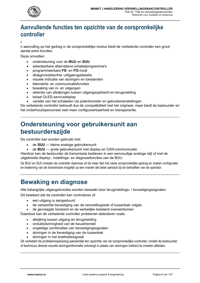 MAMUT TGB Manual page 8