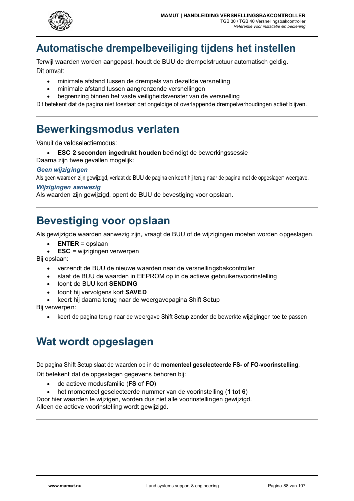 MAMUT TGB Manual page 88