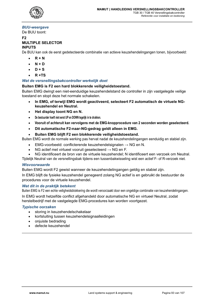 MAMUT TGB Manual page 93