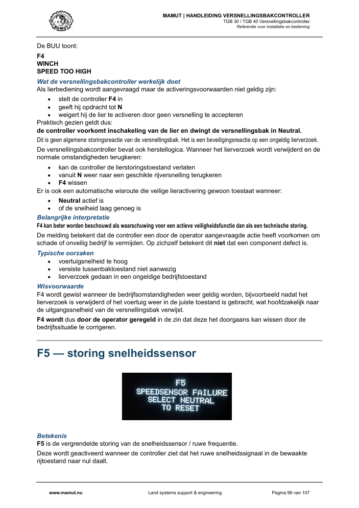 MAMUT TGB Manual page 96