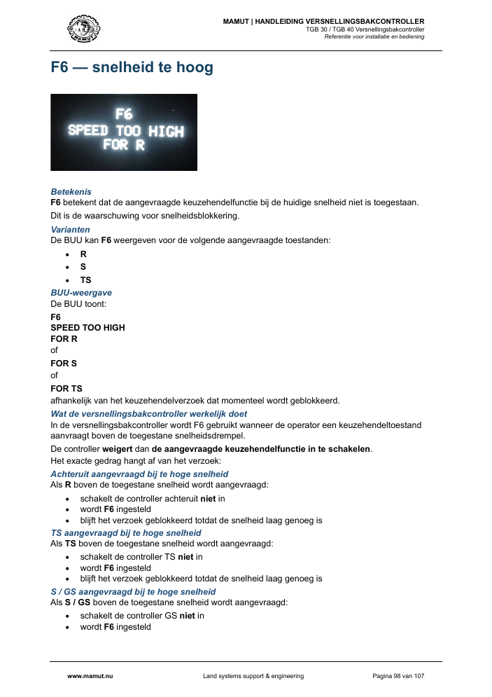 MAMUT TGB Manual page 98