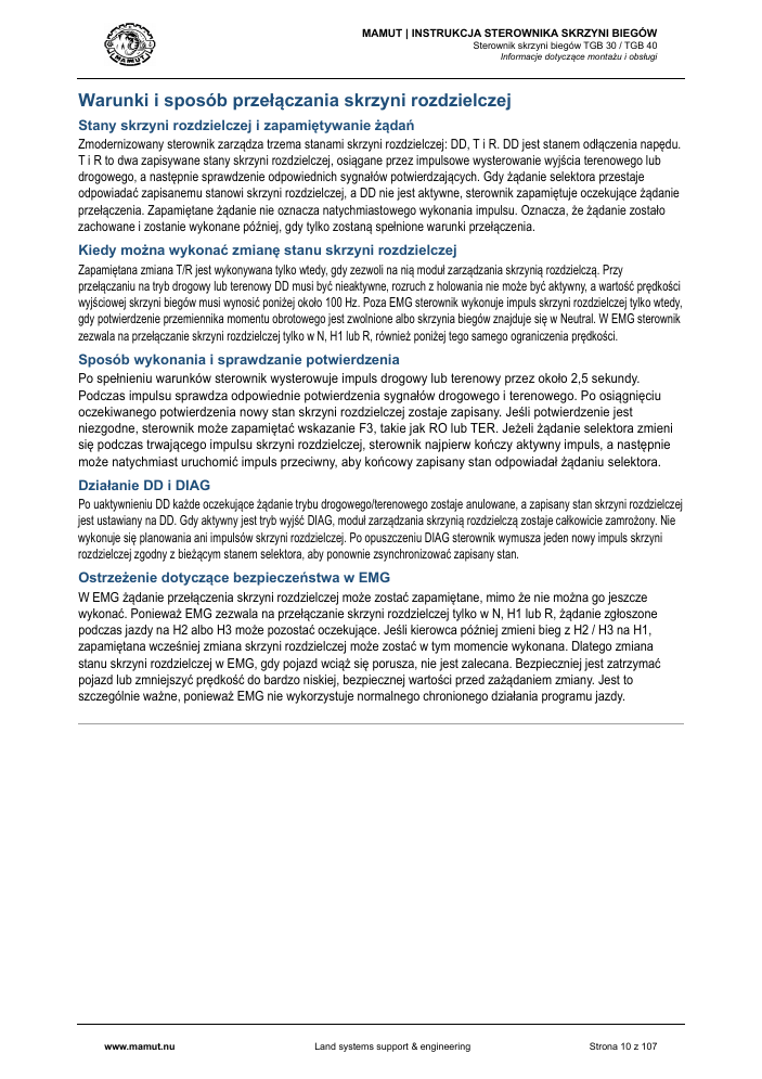 MAMUT TGB Manual page 10