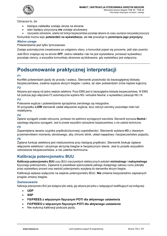 MAMUT TGB Manual page 100