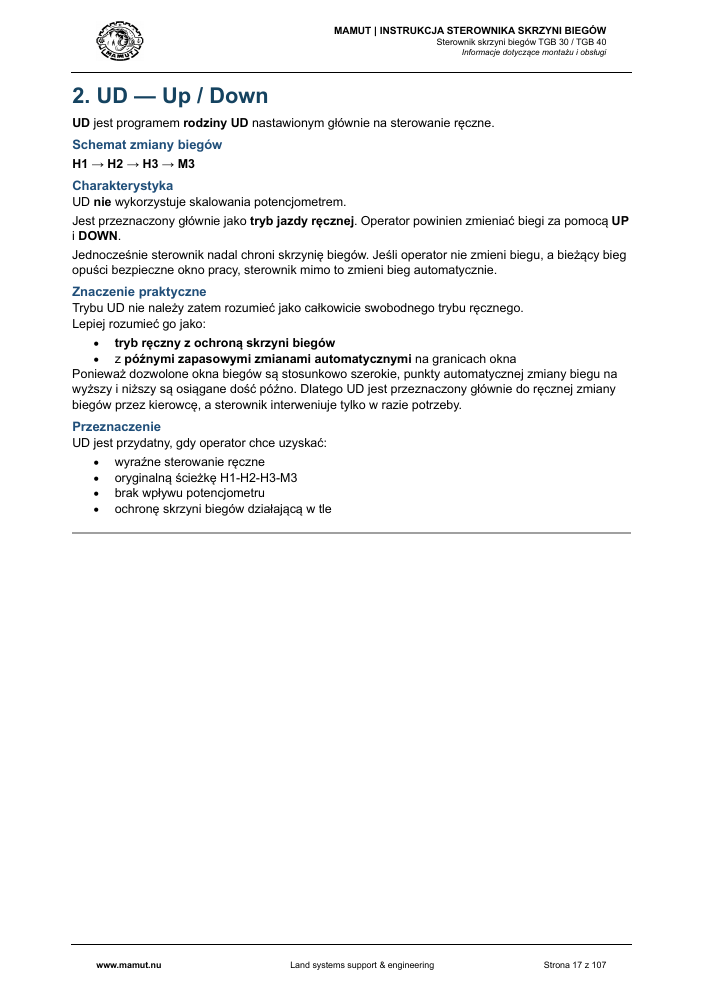 MAMUT TGB Manual page 17