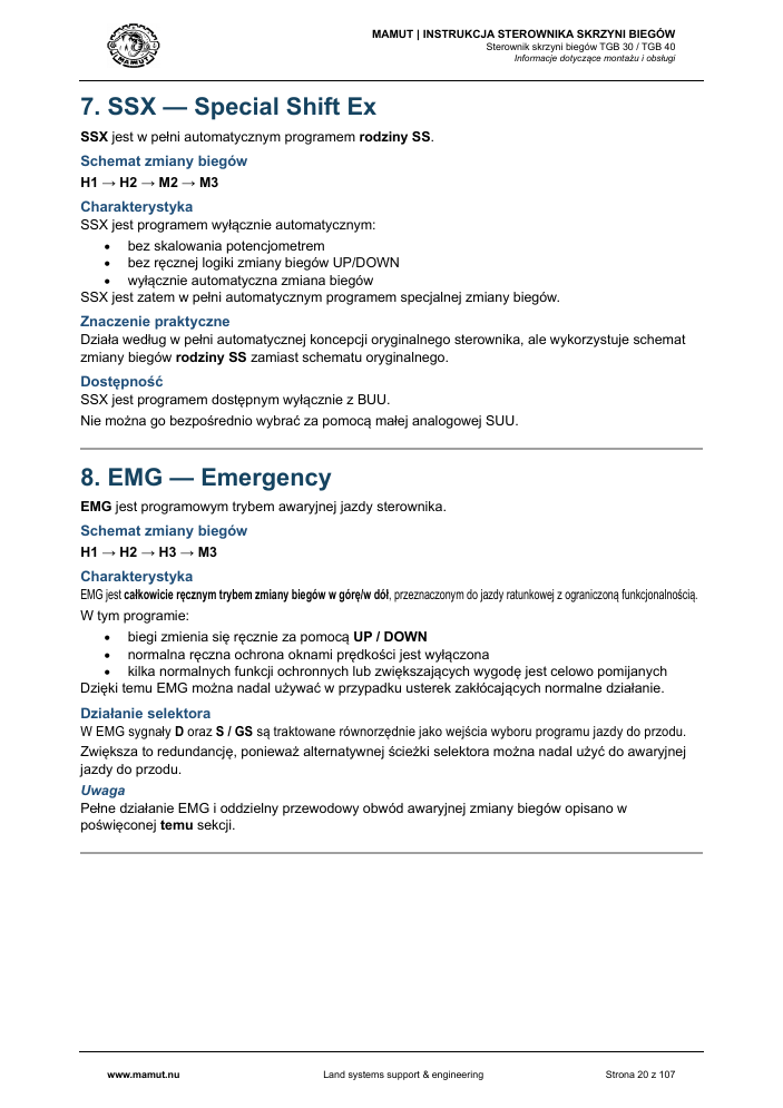 MAMUT TGB Manual page 20