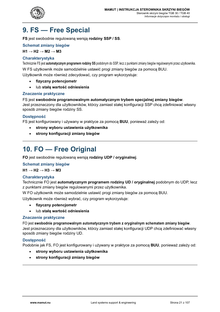 MAMUT TGB Manual page 21