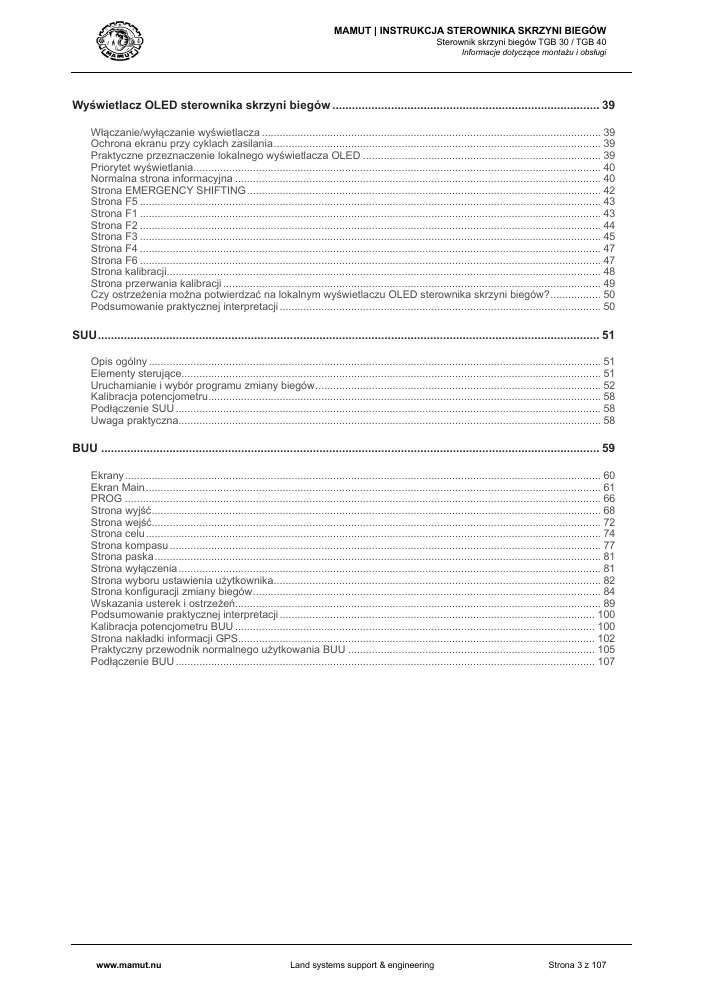 MAMUT TGB Manual page 3