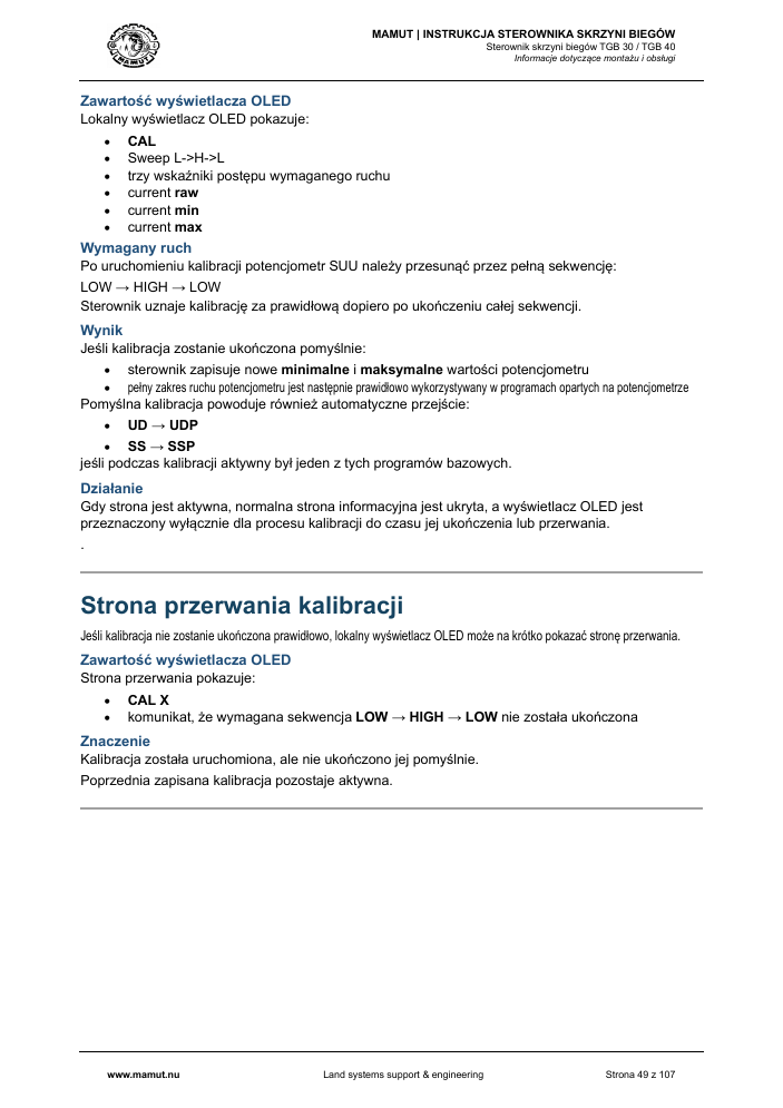 MAMUT TGB Manual page 49