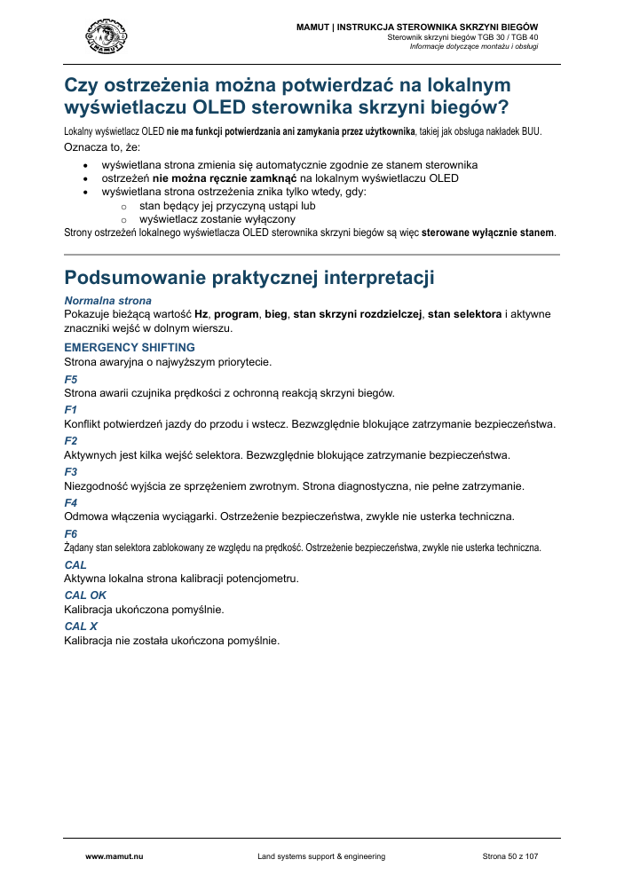 MAMUT TGB Manual page 50