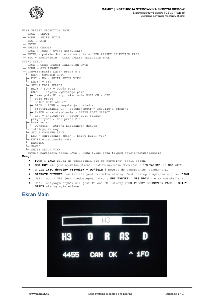 MAMUT TGB Manual page 61