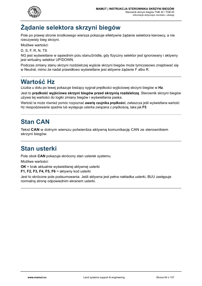 MAMUT TGB Manual page 64