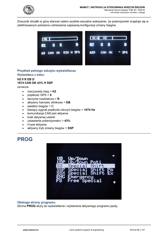MAMUT TGB Manual page 66