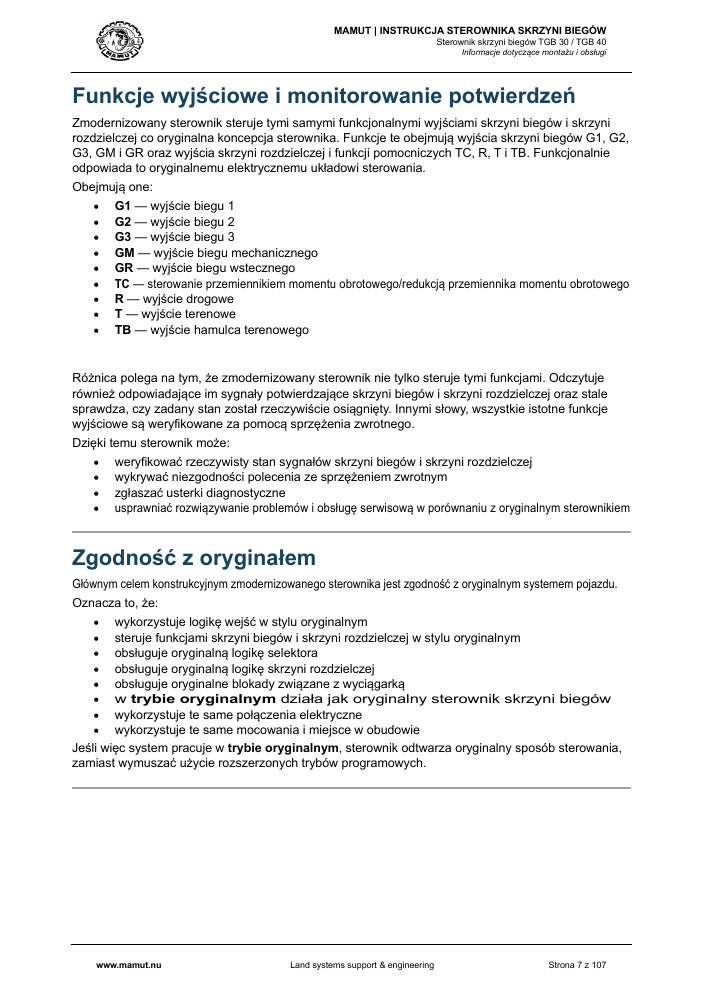 MAMUT TGB Manual page 7