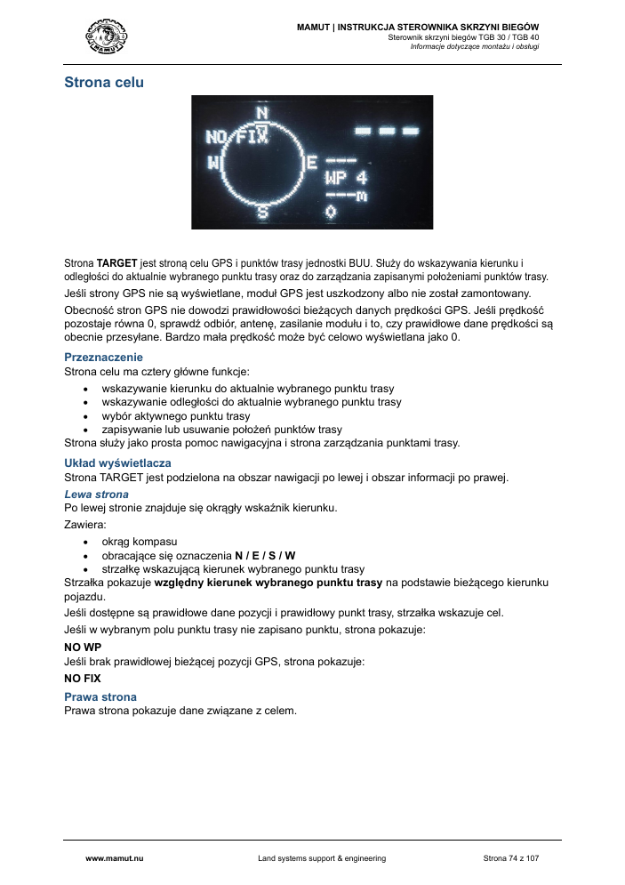 MAMUT TGB Manual page 74