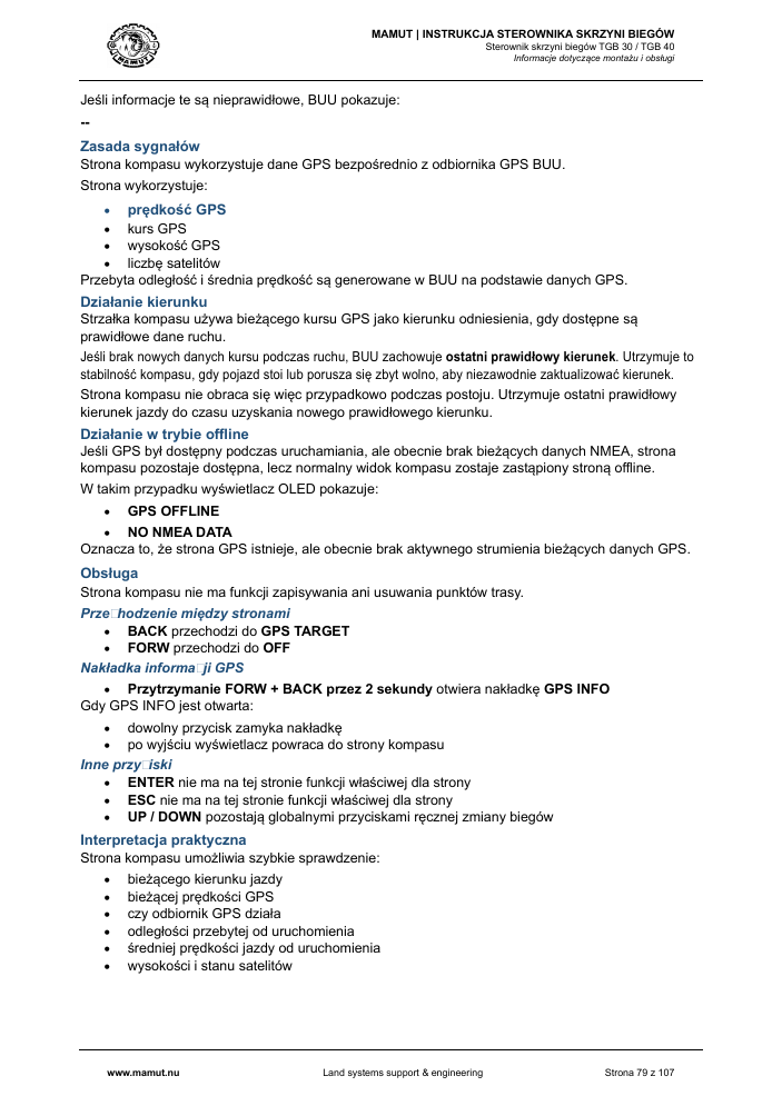 MAMUT TGB Manual page 79