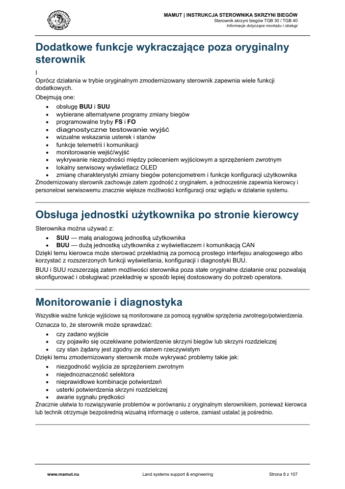 MAMUT TGB Manual page 8