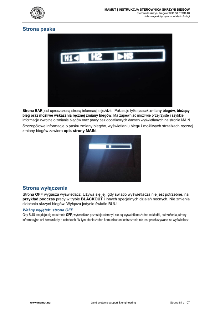 MAMUT TGB Manual page 81