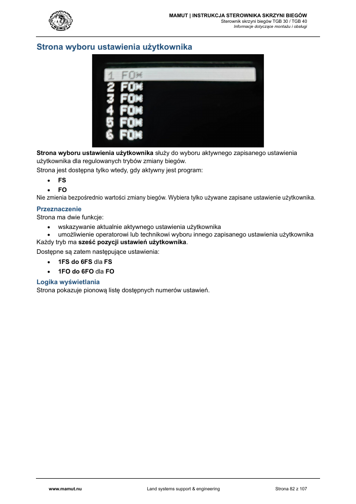 MAMUT TGB Manual page 82