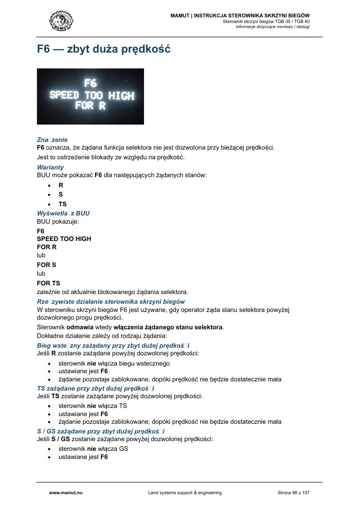 MAMUT TGB Manual page 98