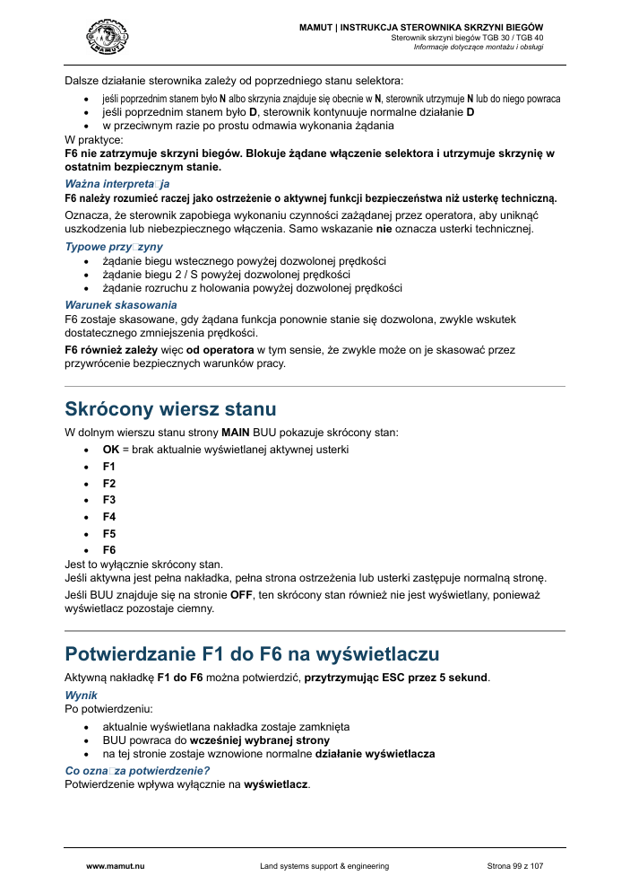 MAMUT TGB Manual page 99