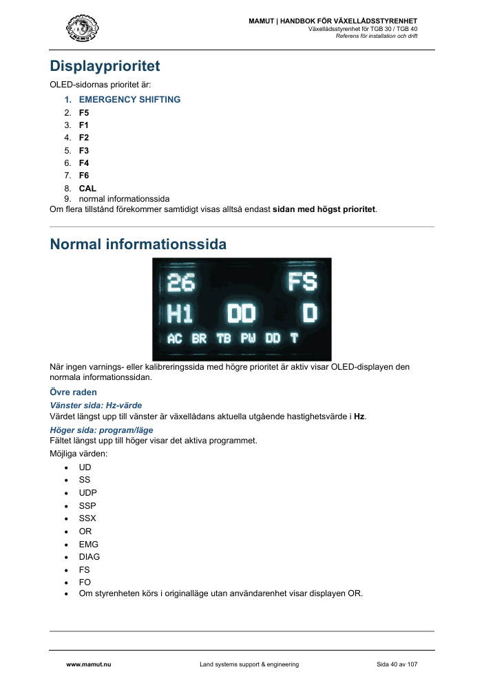 MAMUT TGB Manual page 40