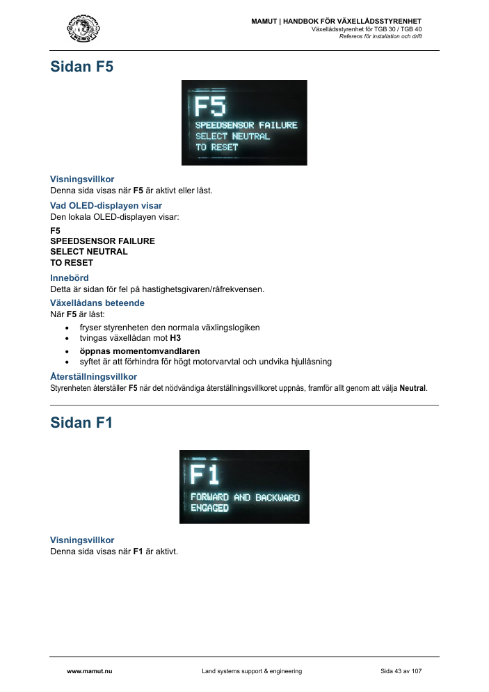 MAMUT TGB Manual page 43