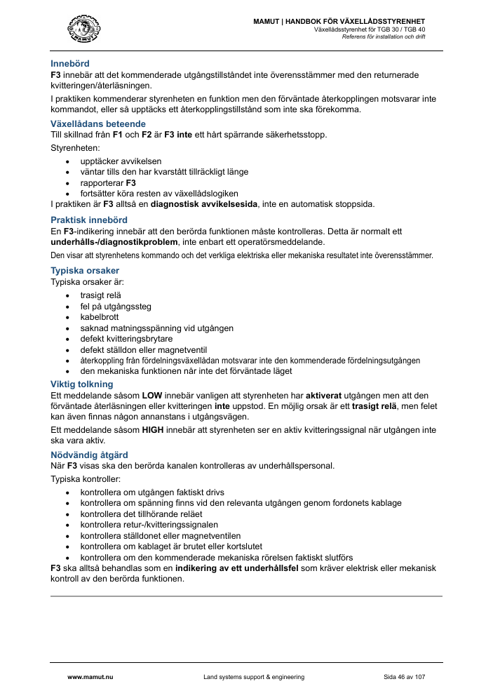 MAMUT TGB Manual page 46