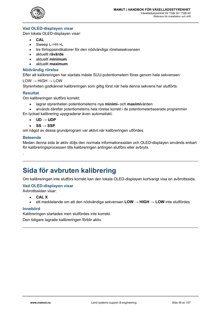 MAMUT TGB Manual page 49